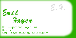 emil hayer business card